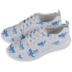 Seamless-pattern-with-cute-sharks-hearts Men s Lightweight Sports Shoes by Ket1n9