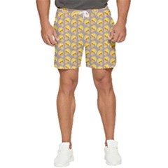 Yellow-mushroom-pattern Men s Runner Shorts by Ket1n9