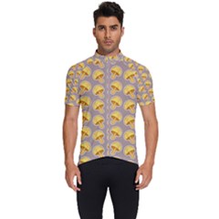 Yellow-mushroom-pattern Men s Short Sleeve Cycling Jersey by Ket1n9