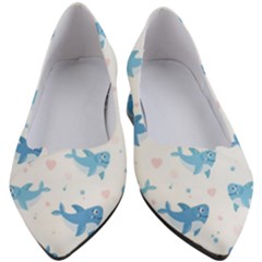 Seamless-pattern-with-cute-sharks-hearts Women s Block Heels  by Ket1n9