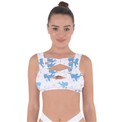 Seamless-pattern-with-cute-sharks-hearts Bandaged Up Bikini Top by Ket1n9