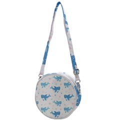 Seamless-pattern-with-cute-sharks-hearts Crossbody Circle Bag by Ket1n9