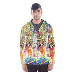 Multicolor Anime Colors Colorful Men s Hooded Windbreaker by Ket1n9