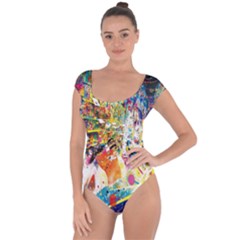 Multicolor Anime Colors Colorful Short Sleeve Leotard  by Ket1n9