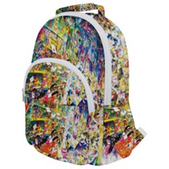 Multicolor Anime Colors Colorful Rounded Multi Pocket Backpack by Ket1n9