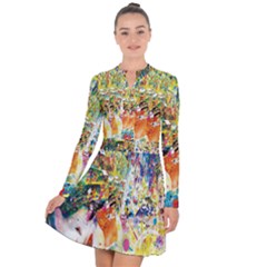 Multicolor Anime Colors Colorful Long Sleeve Panel Dress by Ket1n9