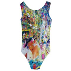 Multicolor Anime Colors Colorful Kids  Cut-out Back One Piece Swimsuit by Ket1n9