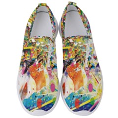 Multicolor Anime Colors Colorful Men s Slip On Sneakers by Ket1n9