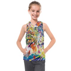 Multicolor Anime Colors Colorful Kids  Sleeveless Hoodie by Ket1n9