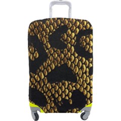 Metallic Snake Skin Pattern Luggage Cover (large) by Ket1n9