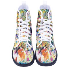 Multicolor Anime Colors Colorful Men s High-top Canvas Sneakers by Ket1n9