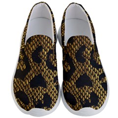 Metallic Snake Skin Pattern Men s Lightweight Slip Ons by Ket1n9