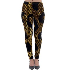 Metallic Snake Skin Pattern Lightweight Velour Leggings by Ket1n9