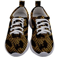 Metallic Snake Skin Pattern Kids Athletic Shoes by Ket1n9