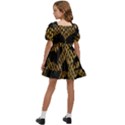 Metallic Snake Skin Pattern Kids  Short Sleeve Dolly Dress View4