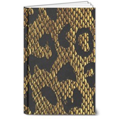 Metallic Snake Skin Pattern 8  X 10  Hardcover Notebook by Ket1n9