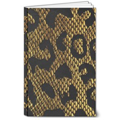 Metallic Snake Skin Pattern 8  X 10  Softcover Notebook by Ket1n9