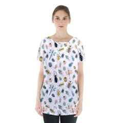 Insect Animal Pattern Skirt Hem Sports Top by Ket1n9