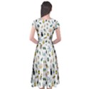 Insect Animal Pattern Cap Sleeve Wrap Front Dress View2