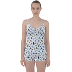 Insect Animal Pattern Tie Front Two Piece Tankini by Ket1n9