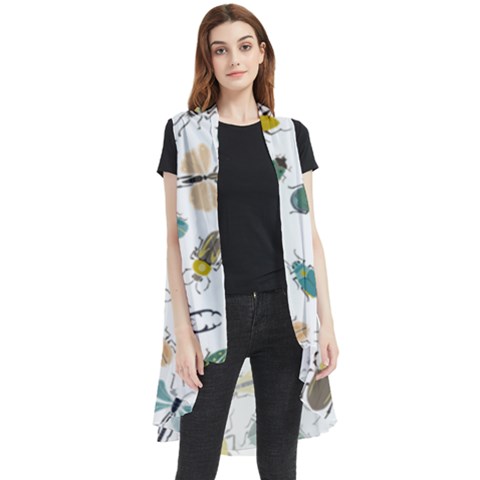 Insect Animal Pattern Sleeveless Chiffon Waistcoat Shirt by Ket1n9