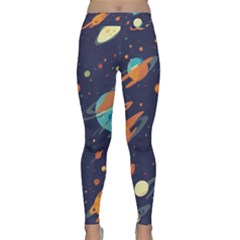 Space Galaxy Planet Universe Stars Night Fantasy Classic Yoga Leggings by Ket1n9