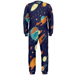 Space Galaxy Planet Universe Stars Night Fantasy Onepiece Jumpsuit (men)