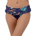 Space Galaxy Planet Universe Stars Night Fantasy Frill Bikini Bottoms View1