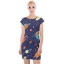 Space Galaxy Planet Universe Stars Night Fantasy Cap Sleeve Bodycon Dress View1