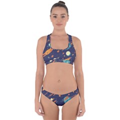 Space Galaxy Planet Universe Stars Night Fantasy Cross Back Hipster Bikini Set by Ket1n9