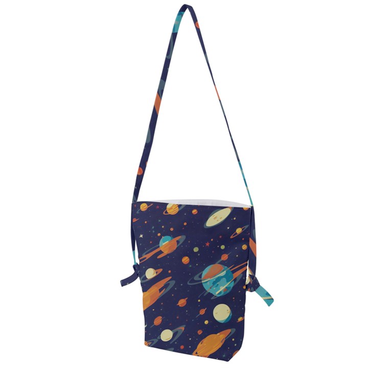 Space Galaxy Planet Universe Stars Night Fantasy Folding Shoulder Bag