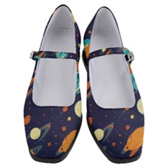 Space Galaxy Planet Universe Stars Night Fantasy Women s Mary Jane Shoes by Ket1n9