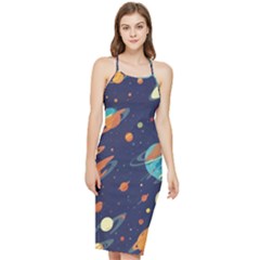 Space Galaxy Planet Universe Stars Night Fantasy Bodycon Cross Back Summer Dress by Ket1n9