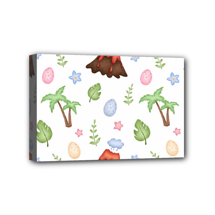 Cute-palm-volcano-seamless-pattern Mini Canvas 6  x 4  (Stretched)