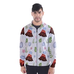 Cute-palm-volcano-seamless-pattern Men s Windbreaker