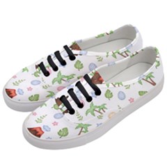 Cute-palm-volcano-seamless-pattern Women s Classic Low Top Sneakers by Ket1n9