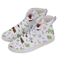 Cute-palm-volcano-seamless-pattern Women s Hi-top Skate Sneakers by Ket1n9