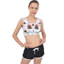 Cute-palm-volcano-seamless-pattern V-Back Sports Bra View1