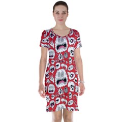 Another Monster Pattern Short Sleeve Nightdress by Ket1n9