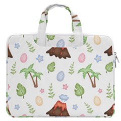 Cute-palm-volcano-seamless-pattern Macbook Pro 16  Double Pocket Laptop Bag  by Ket1n9