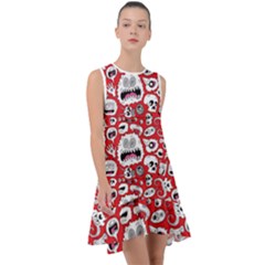 Another Monster Pattern Frill Swing Dress by Ket1n9