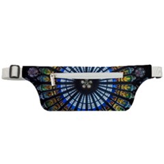 Stained Glass Rose Window In France s Strasbourg Cathedral Active Waist Bag by Ket1n9