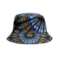 Stained Glass Rose Window In France s Strasbourg Cathedral Inside Out Bucket Hat by Ket1n9