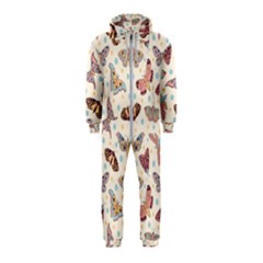 Pattern-with-butterflies-moths Hooded Jumpsuit (kids)