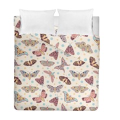 Pattern-with-butterflies-moths Duvet Cover Double Side (full/ Double Size) by Ket1n9