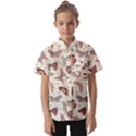 Pattern-with-butterflies-moths Kids  Short Sleeve Shirt View1