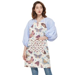 Pattern-with-butterflies-moths Pocket Apron by Ket1n9