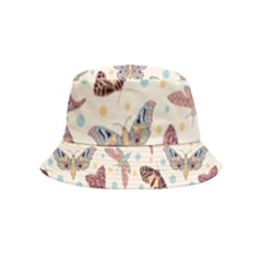 Pattern-with-butterflies-moths Bucket Hat (kids) by Ket1n9