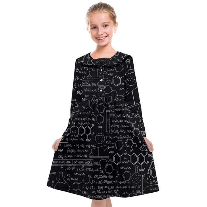 Medical Biology Detail Medicine Psychedelic Science Abstract Abstraction Chemistry Genetics Pattern Kids  Midi Sailor Dress