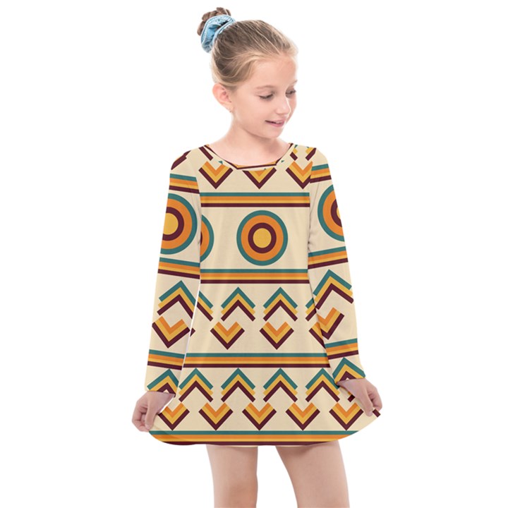 African Kids  Long Sleeve Dress